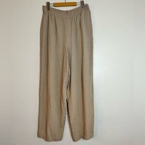 Judy Knapp California Women’s Wide-Leg Pants Medium Sand Beige Made in USA
